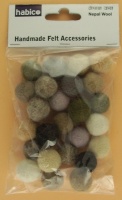 Handmade Felt Accessories - 15mm Balls - Natural